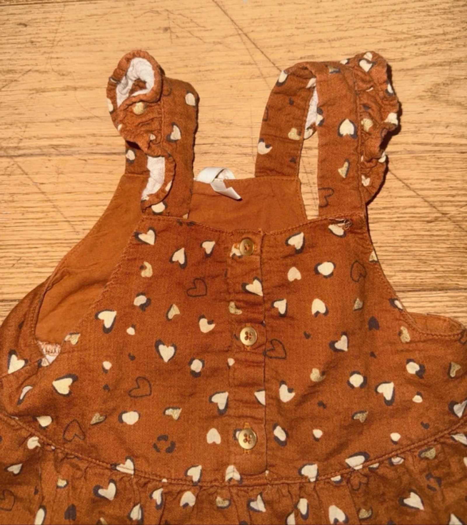Vestido marrón de Orchestra 18 meses con corazones 🤎 – photo 4